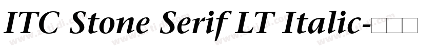 ITC Stone Serif LT Italic字体转换